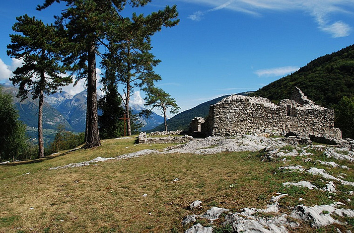 Starting point of the research project: the church on the mountain peak