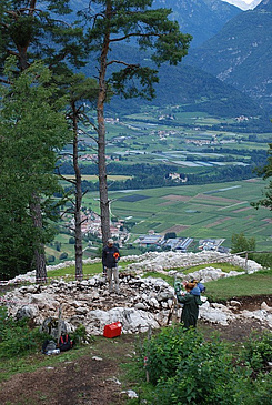 Tachymeter documentation of a storage building during the 2014 campaign