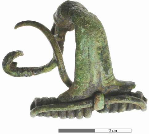 Antique specimen in the assembly of finds: crossbow spiral brooch from the first century